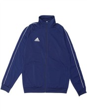 ADIDAS Mens Tracksuit Top Jacket Large Navy Blue Polyester DT08