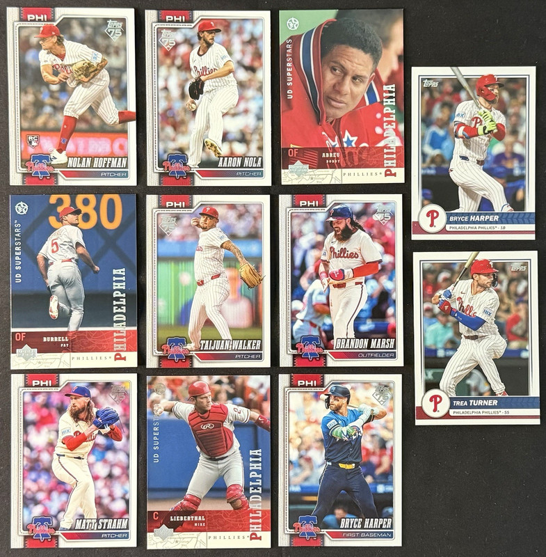 ⚾ 2025 Topps Philadelphia Phillies 11 Card Lot Harper Turner Abreu Rookie RC