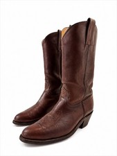 FRYE Vintage Cowboy Western Boots Mens 9.5D Brown Leather USA Made Style 2350