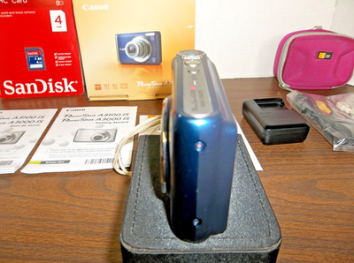 Canon PowerShot A3100 IS 12.1MP Digital Camera - Blue (4256B001