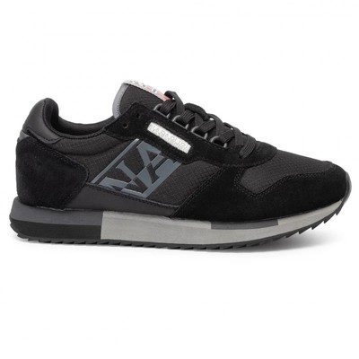 Shoes Napapijri  Trainers Man Leather Blend Black