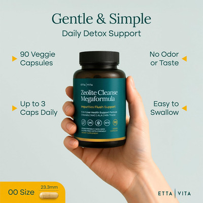 11-in-1 Advanced Detox Zeolite Complex Liver Cleanse Heavy Metal Support 60 Caps
