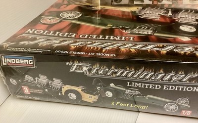 LINDBERG 1/8 THE EXTERMINATOR 2 IN 1 DRAGSTER MOTORIZED MODEL KIT