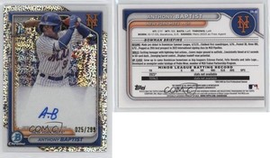 2024 Bowman Chrome Prospect Speckle Refractor /299 Anthony Baptist #CPA-AB Auto