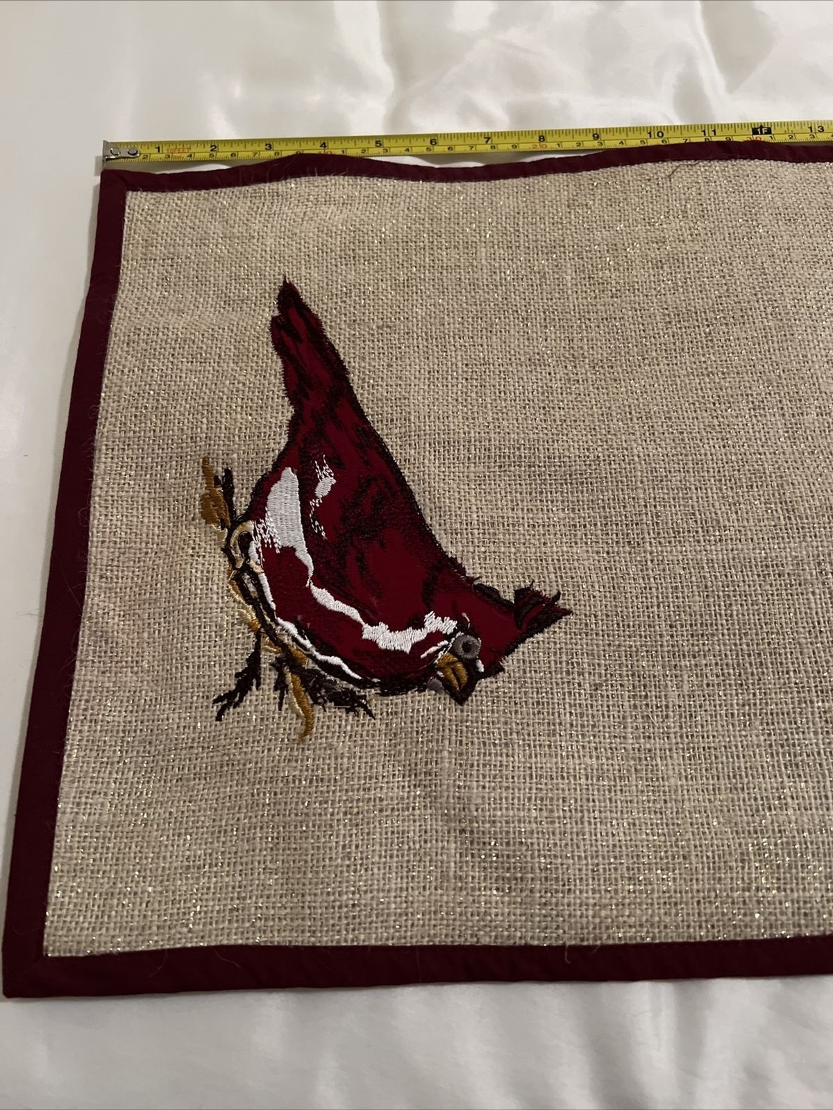 Christmas Winter Cardinal Bird Table Runner 70x14 Inches