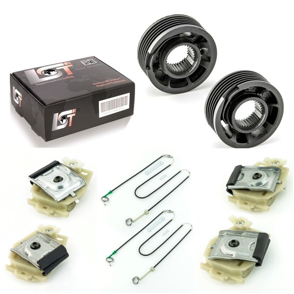 2X Fensterheber Reparatursatz Metall GleitstÜCke SET Vorne L+R FÜR BMW 5ER (E39)-image