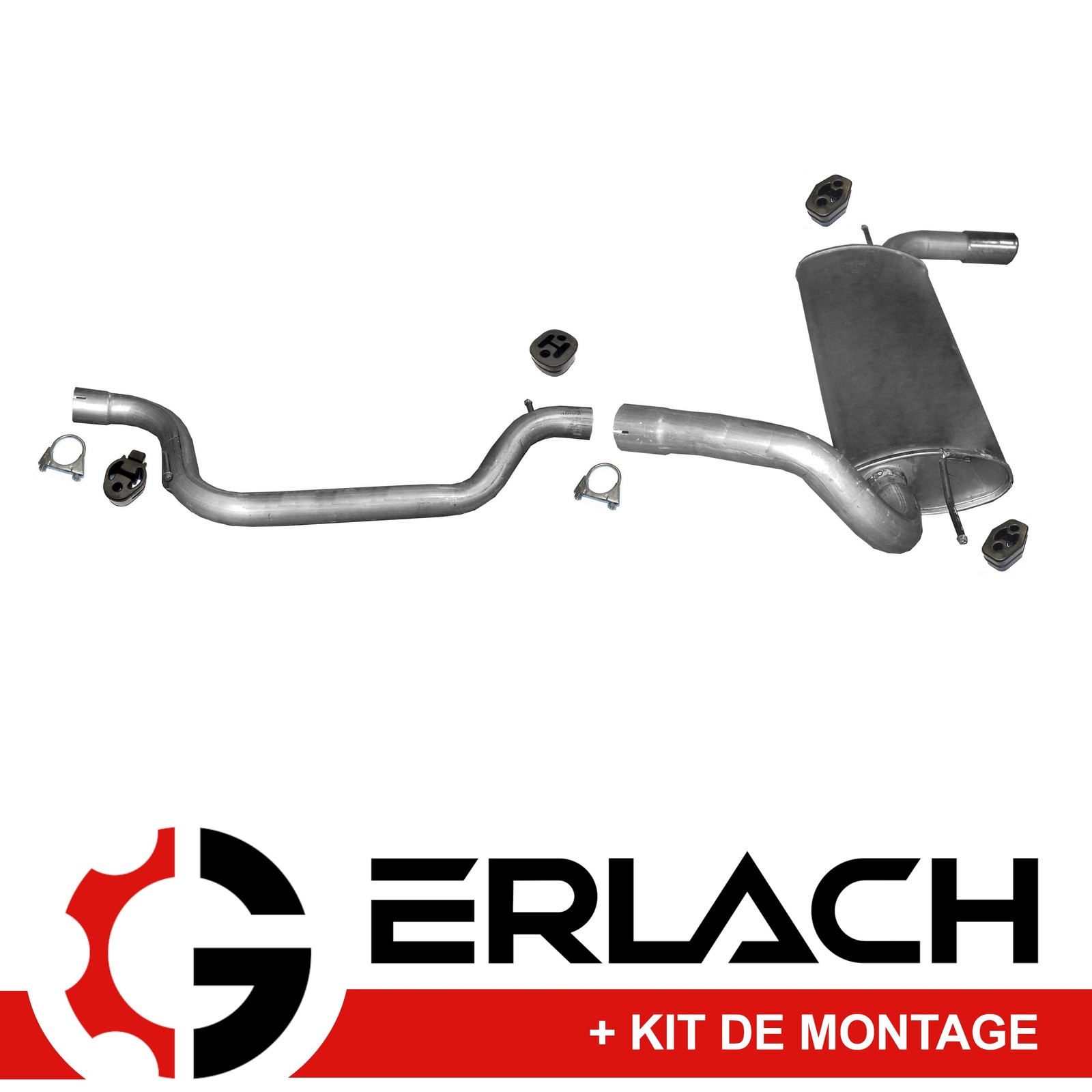 Silencieux d'échappement Ford Focus III 2.0 TDCi anti-corrosion pour réduire les émissions