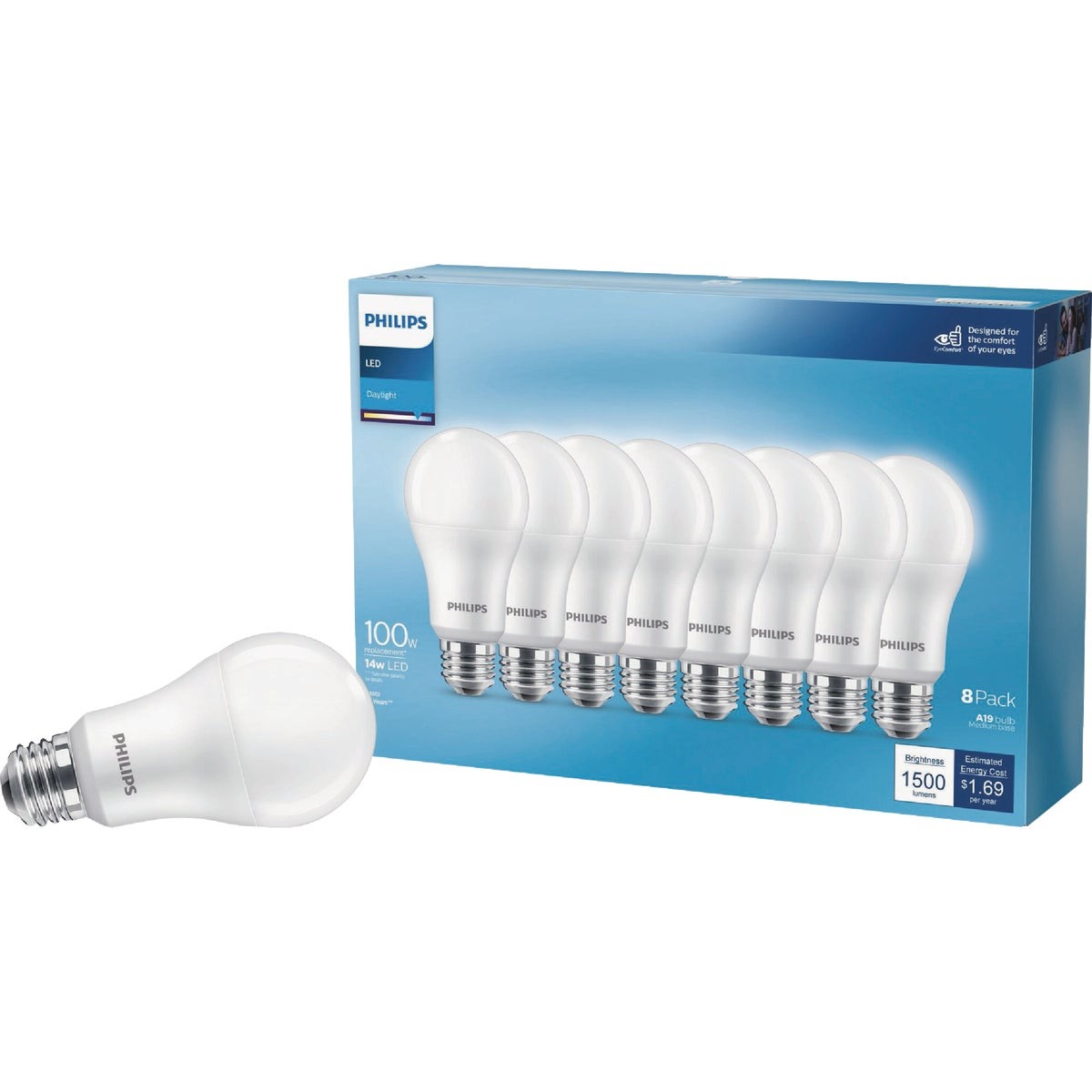 Philips 100W Equivalent Daylight A19 Medium LED Light Bulb (