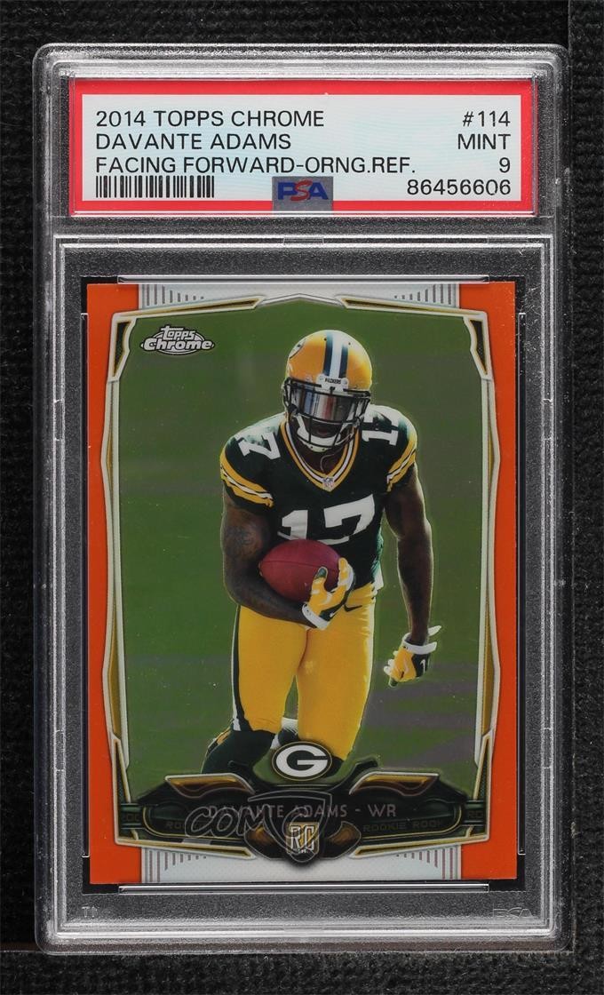 2014 Topps Chrome Retail Orange Refractor Davante Adams PSA 9 MINT Rookie RC 2l4