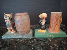 Rare Looney Tunes Porky And Beaky Cast Iron Bank Warner Bros Nice! B1C