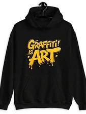[Men's & Women's Graffiti! Is ART Graphic Hooded Sweatshirt - Urban Streetwear P
