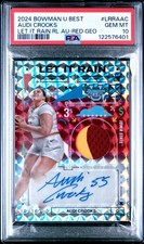 Audi Crooks 2024 Bowman U Best Red Geometric Patch Auto /10 PSA 10 Pop 1 Card