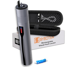 Visual Fault Locator - Rechargeable Red Light VFL Fiber Optic Tool Kit - Retract
