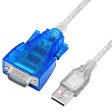 5.9FT USB to RS232 Serial Cable, DB9 Male, Port, Industrial, Windows, Linux