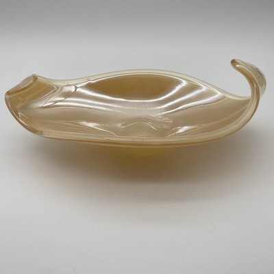 MCM Murano Glass Centerpiece Art Bowl. Excellent Condition. Labeled On Base