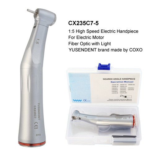 Pieza de mano eléctrica dental COXO 1:5 fibra óptica contra ángulo alta velocidad Bien Air - Imagen 33 de 43