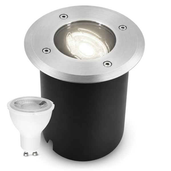 Juavi Bodenstrahler Schwenkbar IP67 Led GU10 Dimmbar 7W Neutralweiß Gartenspot-image