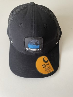 Carhartt Black Force Canvas Mesh Back Graphic Logo Workwear Cap