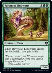 Ravenous Lindwurm #187 Common Kaldheim Magic: The Gathering