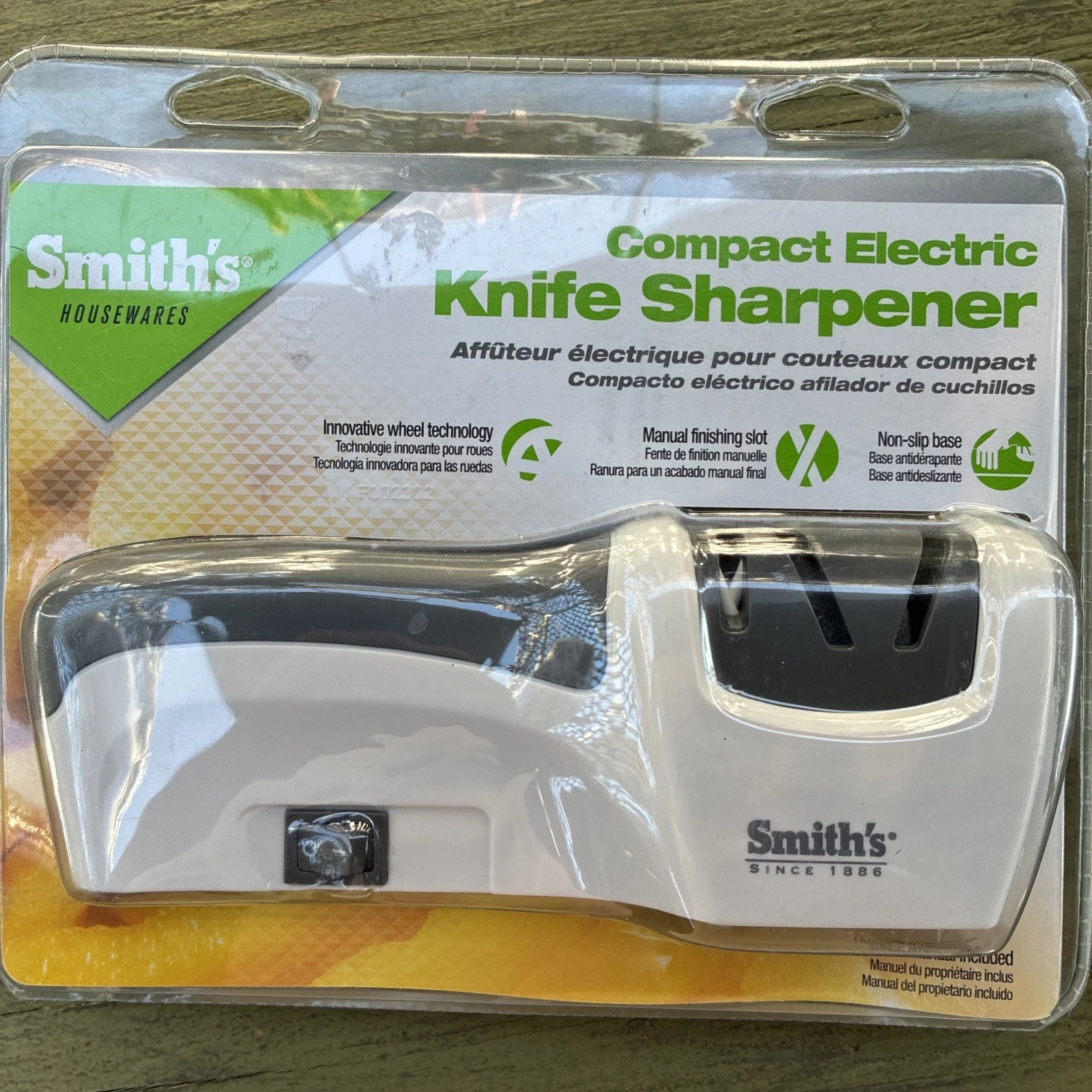 Smith's Sharpeners Compact Electric Knife Sharpener Non-Slip Guide New Open Box