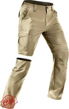 Mens Quick Dry Convertible Hiking Pants Zip Off Fishing Travel