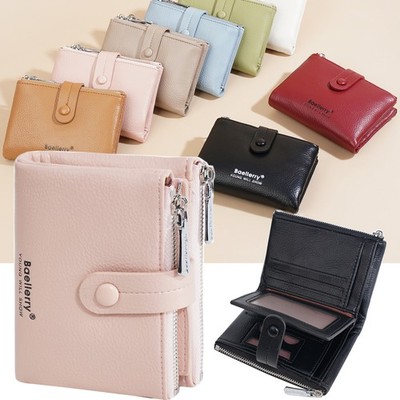 Women's Small Wallet Bifold Leather Purse Credit Card Holder Mini Purse Bag Gift