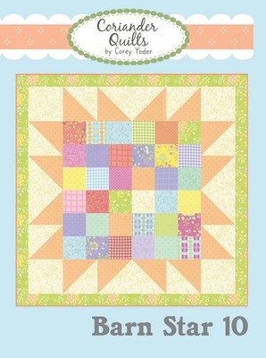 Barn Star 10 Wall Hanging - Quilt Pattern by Coriander Quilts