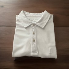 Tommy Bahama Polo Shirt Men XL White Golf Emfielder Supima Island Zone