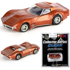 AFX 22047 Collector Series Clear 1971 Corvette 454 Orange Metallic HO Slot Car