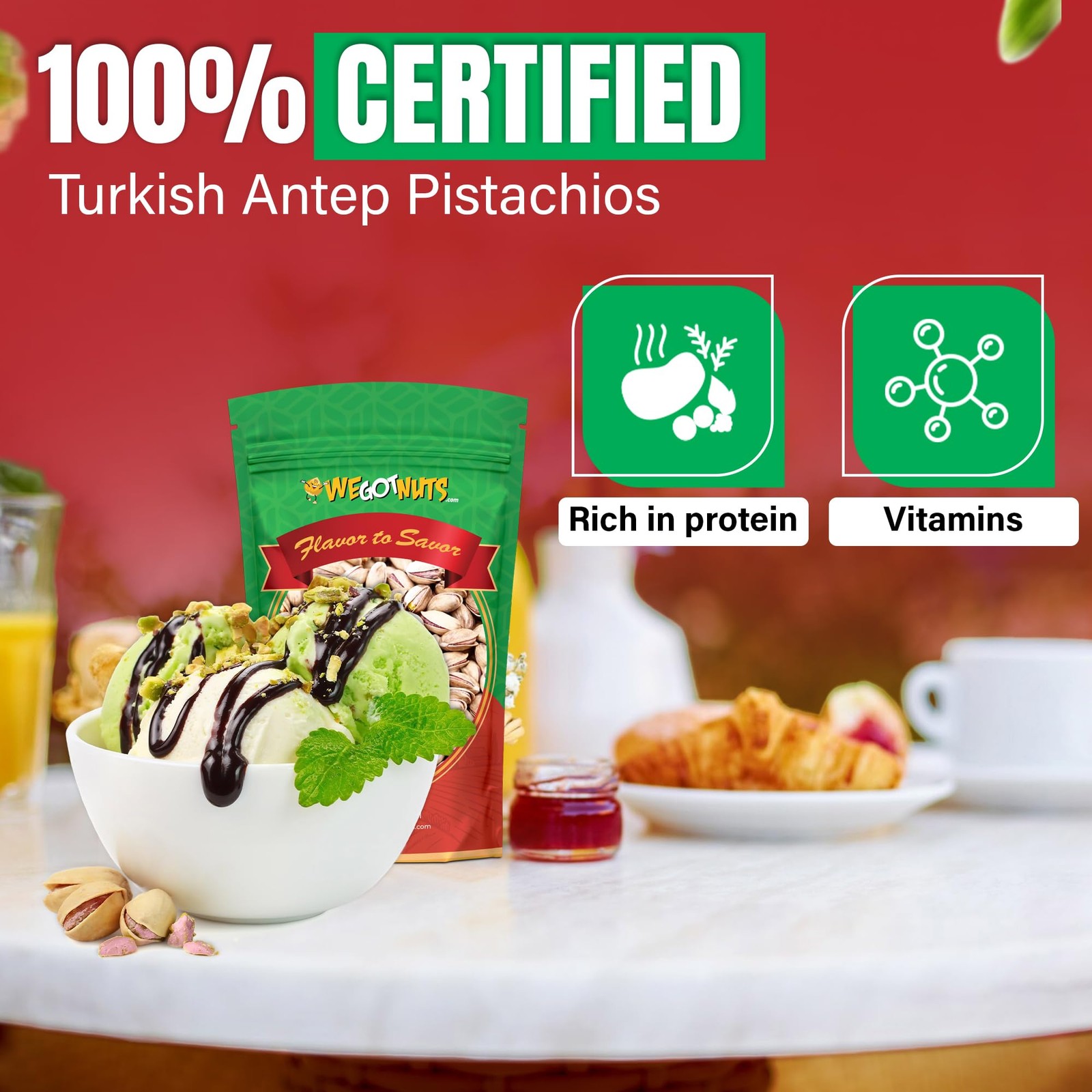 Turkish Antep Pistachios - 2.5 lbs (40oz) Premium Quality Roasted Pistachios ...