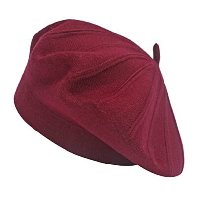 French Beret hat, Reversible Solid Color Cashmere Knit Warm  display picture 1
