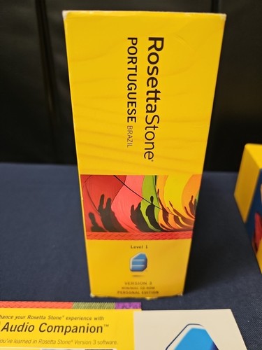 Rosetta Stone Portuguese Brazil Level 1 Complete Box Set + Dictionary - Picture 10 of 12
