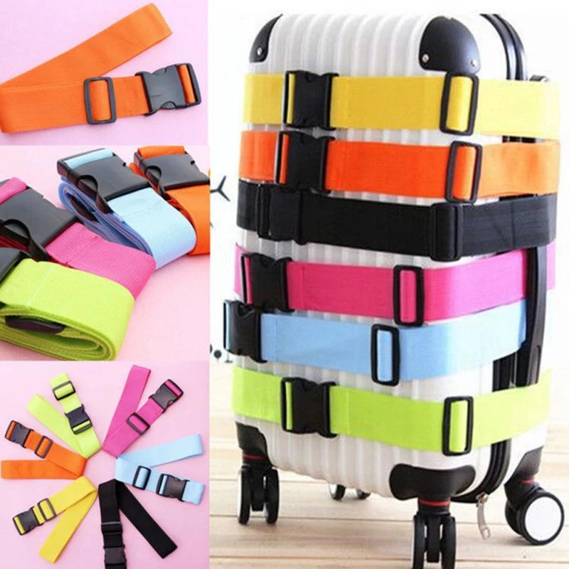 Adjustable Strong Extra Safety Travel Suitcase Luggage Baggage Straps Tie  Belt