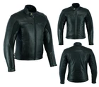 Men Motorcycle Leather Jacket Motorbike Sports Waterproof Rider Jacket Black New