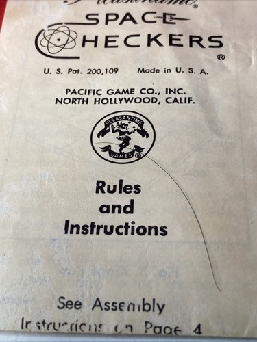 Vtg Pleasantime Games Boardgame Space Checkers Box Fair/VG SciFi Star Trek Cmple - Picture 15 of 19