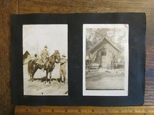 Antique Vintage Old Photo Lot WWI Era Misc Military Soldiers Horse Barracks