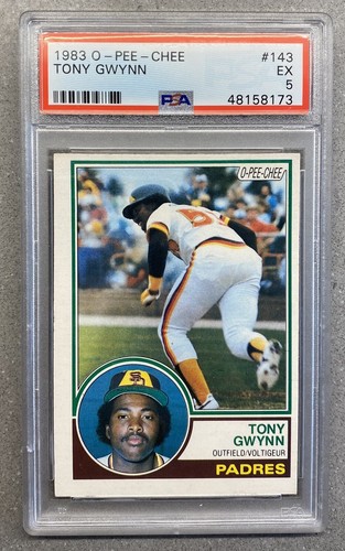 1983 O Pee Chee TONY GWYNN #143 RC Rookie PSA-5 EX. San Diego Padres HOF - Picture 1 of 2