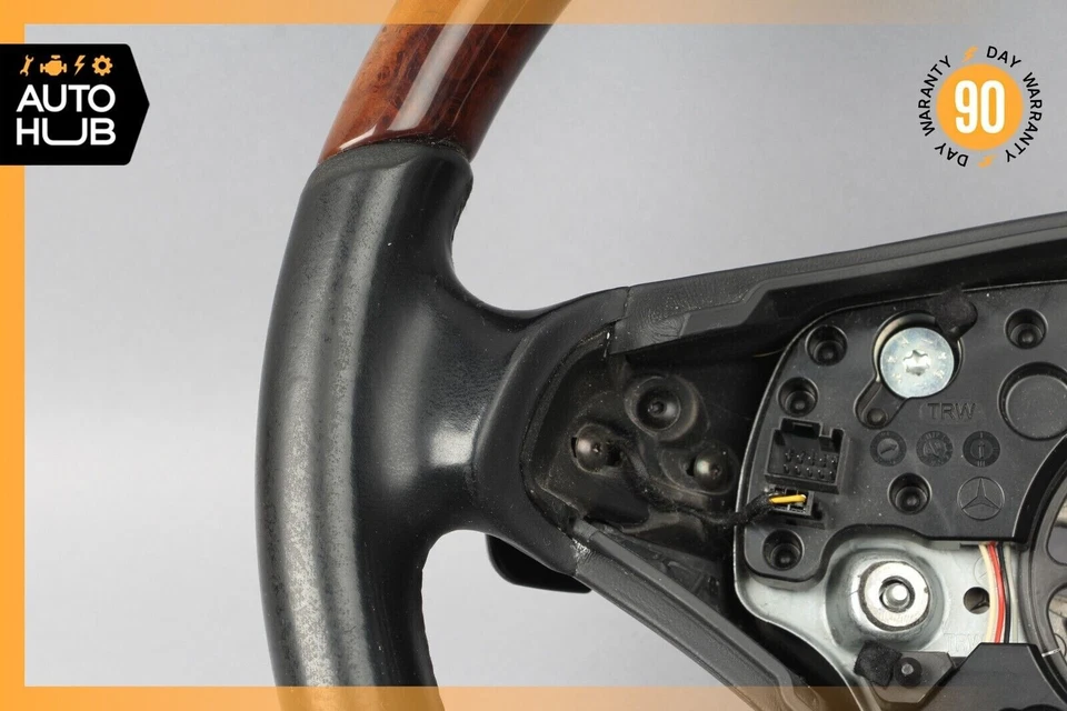 Рулевое колесо 10-14 Mercedes W221 S550 S400 деревянная отделка черное с подрулевыми переключателями - Изображение 2 из 4