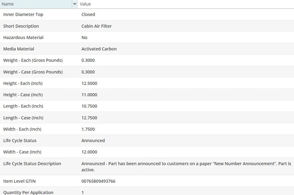 Filtro de aire de cabina WIX para MERCEDES-BENZ ML350 2010-2013 V6-3.0L Foto 4 de 4