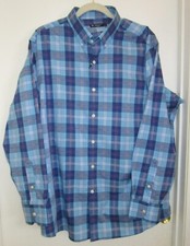 Daniel Cremieux Classics Men's Long Sleeve Shirt XL Blue Plaid Button Up NWOT