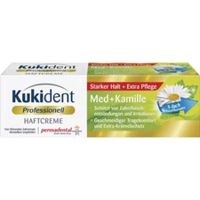 KUKIDENT Strong Denture Adhesive Cream: Chamomile -VEGAN- 40g FREE SHIPPING