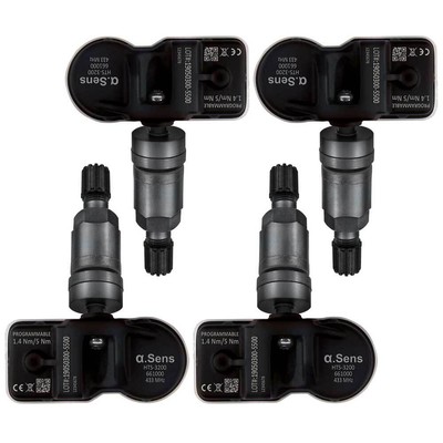 4 TPMS Plug & Play Anthracite Pressure Sensors for Lotus Elise Evora Exige Misurat