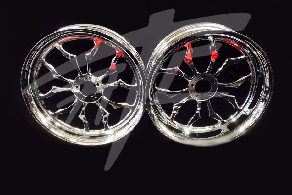 NINJA STOCK SIZE CHROME RECLUSE WHEELS 06-11 KAWASAKI NINJA ZX-14