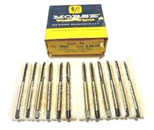 Morse 6-40 Hand Tap Plug Taps HSS 3 Flute USA Made 12 Pack