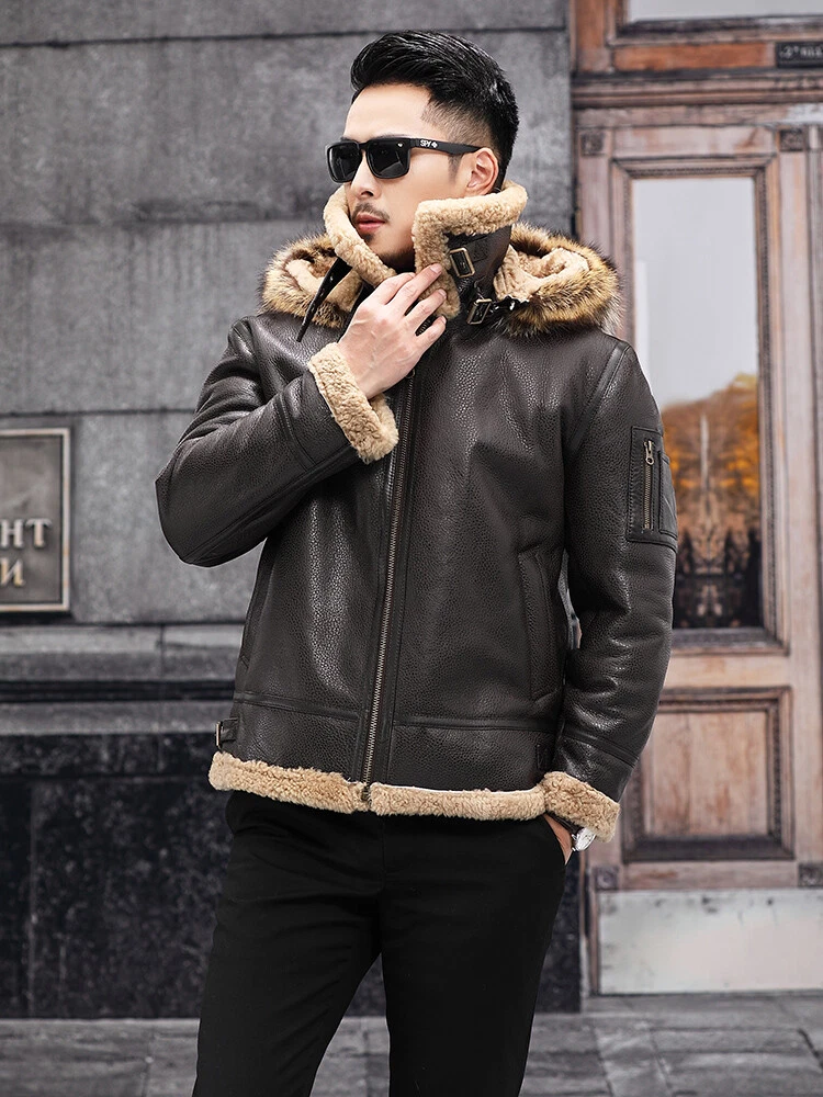 Jacket sheepskin collar deals
