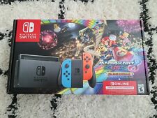 Nintendo Switch with Neon Blue and Neon Red Joy‑Con HAC-001 w/ Mario Kart 8  Deluxe