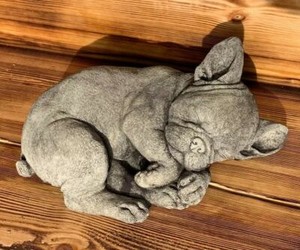 steinfigur frenchie franzosische bulldogge frostfest gartenfigur frenchy gross ebay