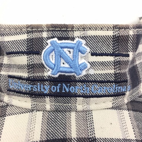 North Carolina Tar Heels Plaid Visor UNC Spell Out Logo Golf Basketball Hat Cap - Picture 12 of 12