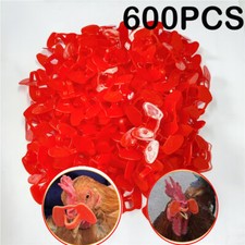 600PCS No Fighting Pinless Chicken Peepers Pheasant Poultry Blinders Spectacles