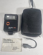 Camera Flash Starblitz 2200A-Quick, Bag, Adapter, Manual 80s Japan Vintage Retro